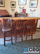 Lot of (3) upholstered bar stools