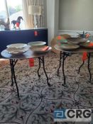Lot of (3) 36 in. round folding tables