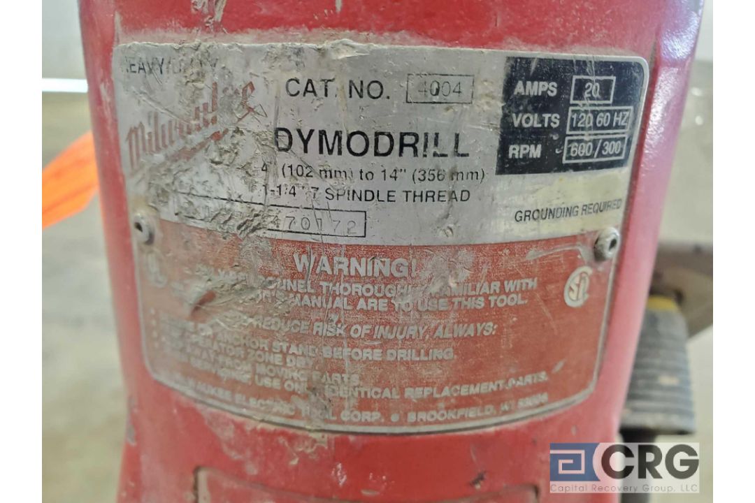 Milwaukee 4004 core drill, 300/600 rpm, with portable base (041-65) - Image 3 of 3