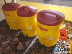 Lot of (3) Igloo 10 gal water coolers