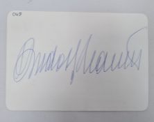 Autographed invitation for March 1988, signed by Rudolf Nureyev