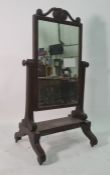 19th century cheval mirror in mahogany frame  Condition ReportThe mirror plate measures 74 x 44cm.