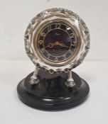 Mantel clock with Arabic numerals to the dial, marked 'Majak Made in USSR', in glass body, on