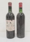 1957 Chateau Lynch Bages (label damaged) and a bottle of Lascases Leoville (label missing) (2) (