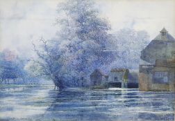 Leonard Lewis (1826-1913) Watercolour  'Houghton Mill, Isle of Sky'  signed lower right, 24.5cm x