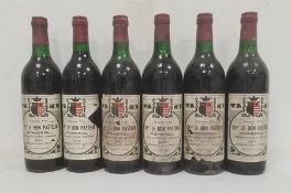 Six bottles of 1970 Chateau le Bon Pasteur Pomerol (6)  (Provenance - this lot has been stored in