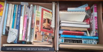 Assorted volumes on cooking, cats, gardening, flower arranging etc. (2 boxes)