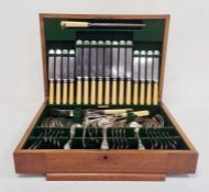 Electroplated canteen of flatware, patent no.379507, the knives with ivorine-type handles