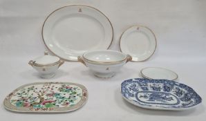 Mid 19th century Charles Meigh 'Improved Stone China' drainer, Indian Tree pattern, 34.5cm wide a