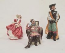 Royal Doulton figures 'The Foaming Quart' HN2162, 'Cavalier' HN2716 and 'Top O'The Hill' HN1834 (3)