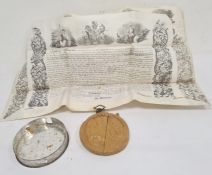 Victorian vellum patent dated 26 October 1855 and awarded to James Henry Smith of Connaught Terrace,