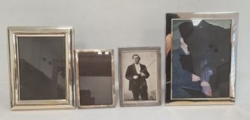 Silver-mounted rectangular picture frame, Birmingham 1926, 14.2cm x 9.2cm, another silver-mounted
