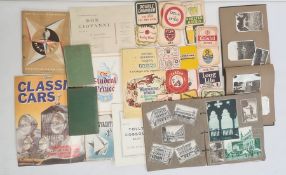 Quantity vintage photographs, ephemera, beermats and other items (2 boxes)  Condition Reportplease