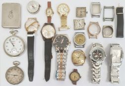 Quantity of gent's watches to include Everite King wristwatch, Poljot wristwatch, Sekonda pocket