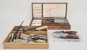 Quantity of James Ryals stainless steel flatware with wooden handles, other assorted flatware and