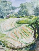 Olive Dring (20th century school) Watercolour  Landscape scene, signed lower left, 38cm x 30cm