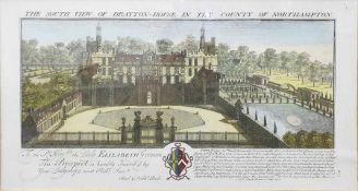 After Samuel and Nathaniel Buck  Four reproduction colour prints  South East View of Warwick Castle,