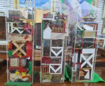 Michael Holland (1947-2002)  Tower blocks of materials Mixed media including paint, wood, reused