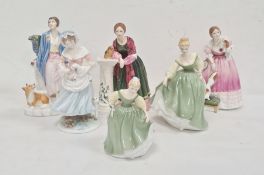 Five Royal Doulton figures to include Queen Victoria, Florence Nightingale, Fair Lady, Queen