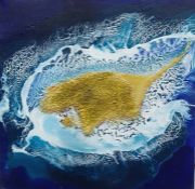 Contemporary school  Mixed media on canvas  Abstract, unsigned, possibly Jane Murphy(?), unframed,