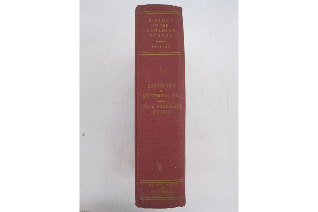 Fortescue Duguid, Col A  "The Official History of the Canadian Forces in the Great War 1914-1919, - Image 1 of 3