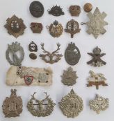 Collection of British military cap badges and WWII German badges (1 bag) Condition ReportPlease