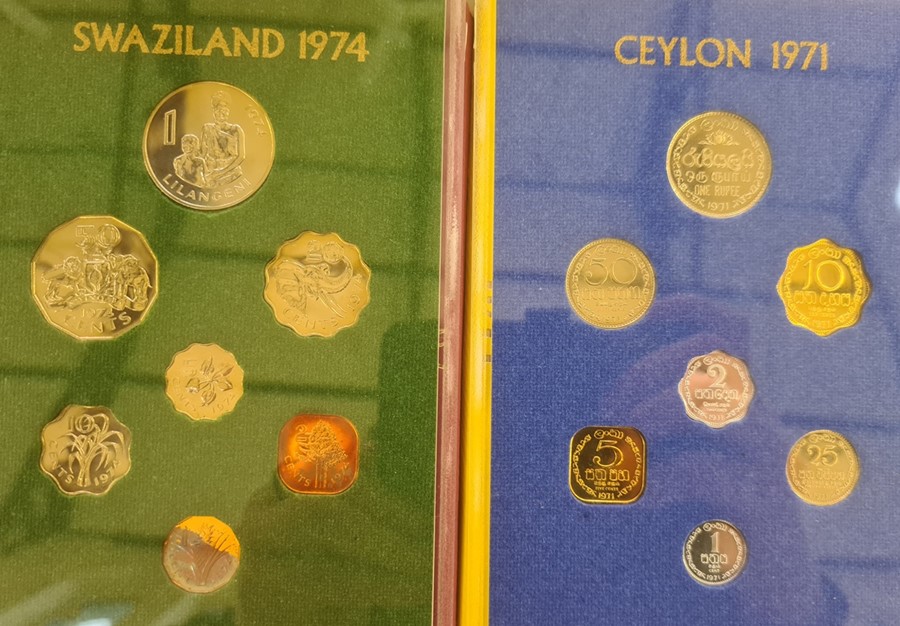 1953 specimen set, three proof set together with various objects, small collection of coins - Image 5 of 10