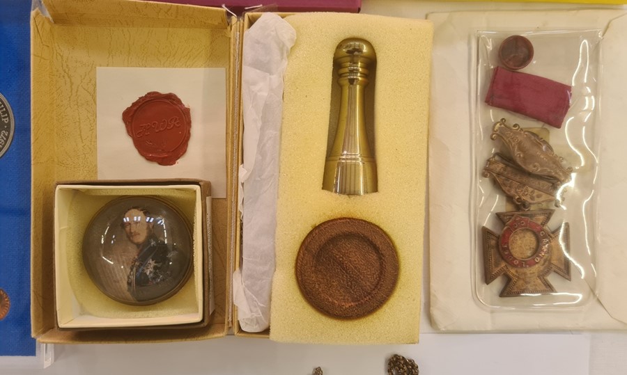 1953 specimen set, three proof set together with various objects, small collection of coins - Image 3 of 10