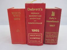 Kelly's Handbook 1967, Who's Who for 1959, Debrett's Peerage 1965, Who's Who 1937 and Burke's Landed