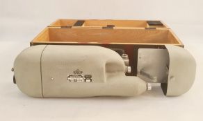 Painted pine box and contents marked 'Fairchild Aviation Corporation, New York, N.Y.USA Gun Camera