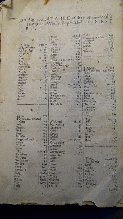 [Benjamin Keach]   B.K.  Part 'An Alphabetical Table' bound with 'A Key to Open Scripture- - Image 3 of 5