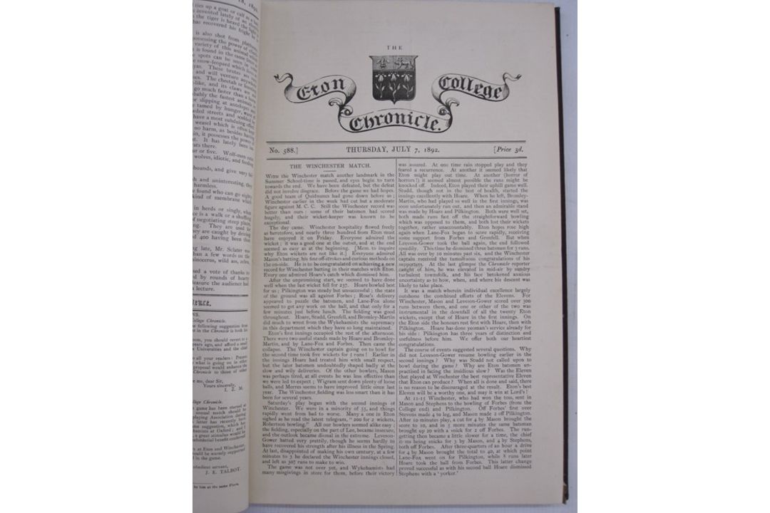 Eton interest: Allington, C A (headmaster of Eton)  "Eton Lyrics", London, Clement Ingleby, - Image 2 of 3