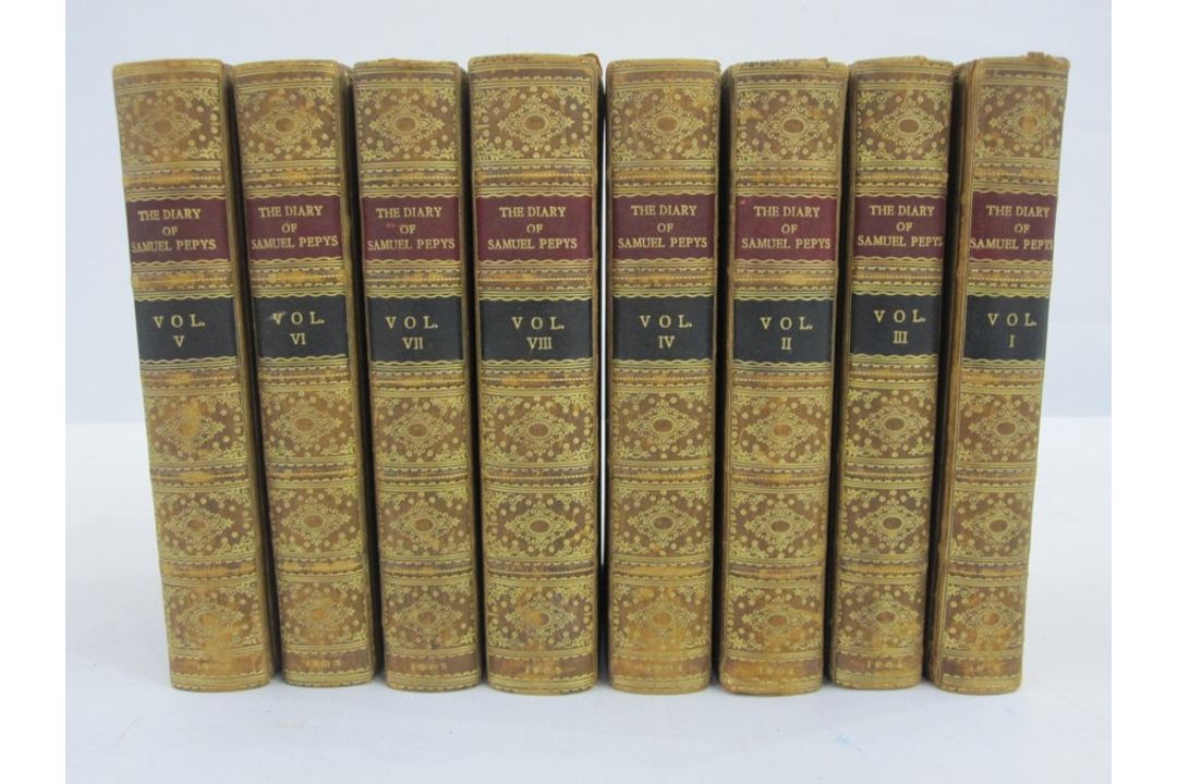 Fine bindings: Wheatley, Henry B (ed)  "The Diary of Samuel Pepys ...", G Bell & Sons 1916, 8 - Image 3 of 3