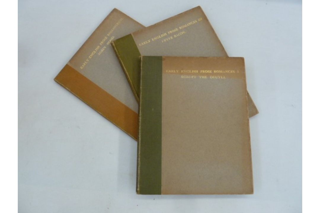 Thoms, William John  'Early English Prose Romances ' 3 vols, publ. Otto Schulze (1904), vol. I ' - Image 1 of 3