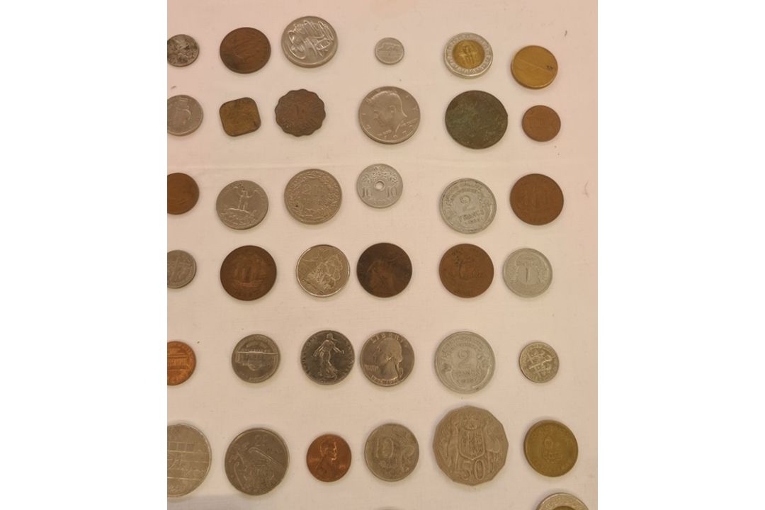 UK proof set of coins, loose coins, buttons, compass and a silver masonic medal - Image 5 of 10