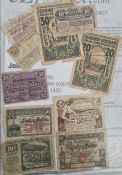 Album of interesting foreign notes mainly German and Hungary