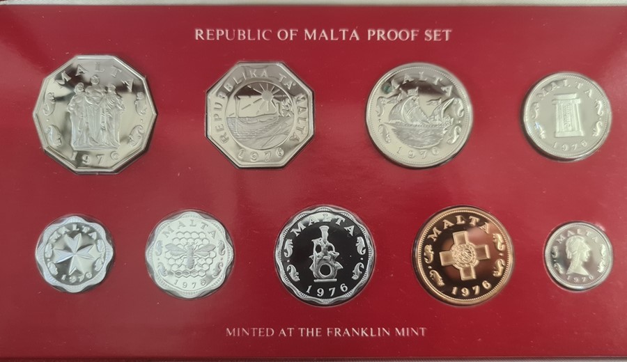 World proof sets including silver proof coins: Jamaica 1976, Malta 1976, Trinidad and Tobago 1975 - Image 4 of 5