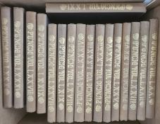 Punch Magazine 1870's and later, purple cloth with gilt cartoon Punch front cover, blindstamped, all