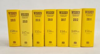 Wisden Cricketers Almanac 2010, 2012, 2013, 2014, 2017, 2018 and 2019, all with dj
