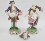 Please note - amended description ,**** NOT DERBY **** but French hard paste copies  - Pair Derby