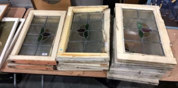 Leaded glazed windows and frames Condition Report3 frames have damaged glass, one with broken glass,