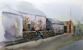 John Leadbeater  Watercolour English country cottage, signed lower left, 18cm x 29cm  After