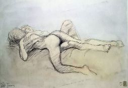 Ralph Brown (1920-2013) Artist's proof lithograph Two nude figures, signed, mounted and unframed,