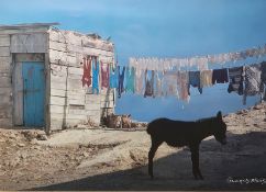 Set of three photographs of Mediterranean scenes, signed 'Genges Meis', 24.5cm x 37cm (3)
