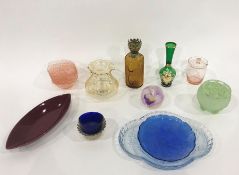 Assorted glassware, cottage teapots, glass vases and miscellaneous items (3 boxes)