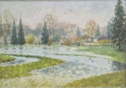 John Bill RWA (late 20th century school) Oil on board 