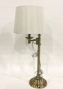 Modern metal table lamp with white shade