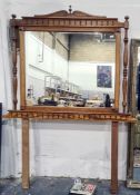 Modern oak-framed mirror back
