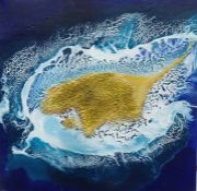 Contemporary school Mixed media on canvas  Abstract, unsigned, possibly Jane Murphy(?), unframed,