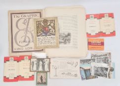 Quantity of ephemera to include old Ordnance survey maps, Meccano instruction booklets, set plates